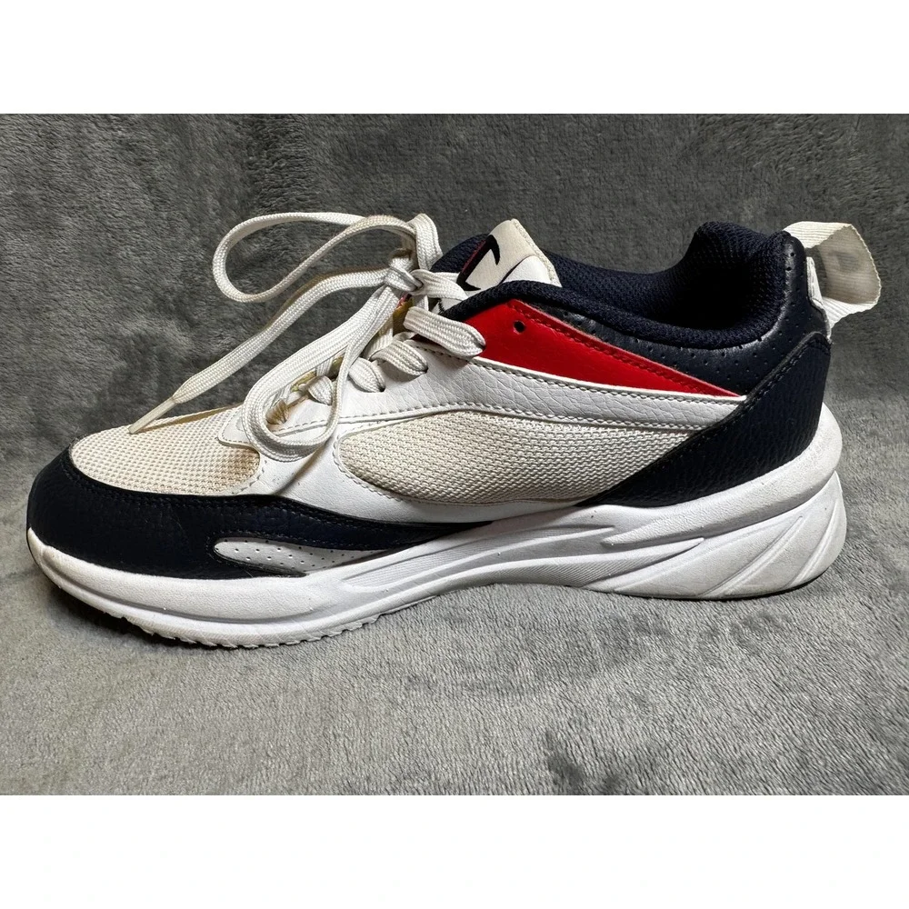 Champion Kinna Retro Shoes Youth Size 7Y White Navy Red Sneakers CAS10780Y‎